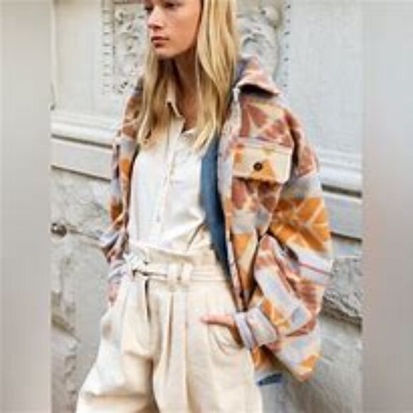 Free People Jacquard Sedona Combo Print Ruby Shacket in SZ L - Picture 11 of 16